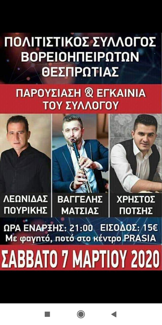 Πολιτιστικός Σύλλογος Βορειοηπειρωτών Θεσπρωτίας